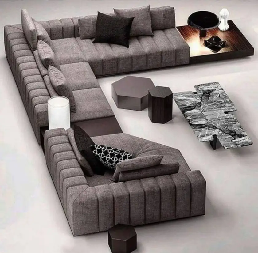 Modern Köşe Koltuk  Lüks Kadife  Hakiki Deri Özel Tasarım Modeller