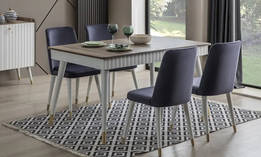 Modern Yemek Odası Tasarımları Lüks Modern Özel Üretim Yemek Odası Masa Sandalye Takımı