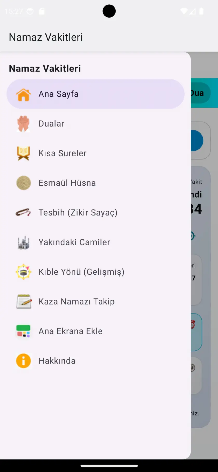 Namaz Vakitleri Android Uygulaması Her Vakte Üç Alarmlı Dualı Kıble Pusulası Kaza Takibi