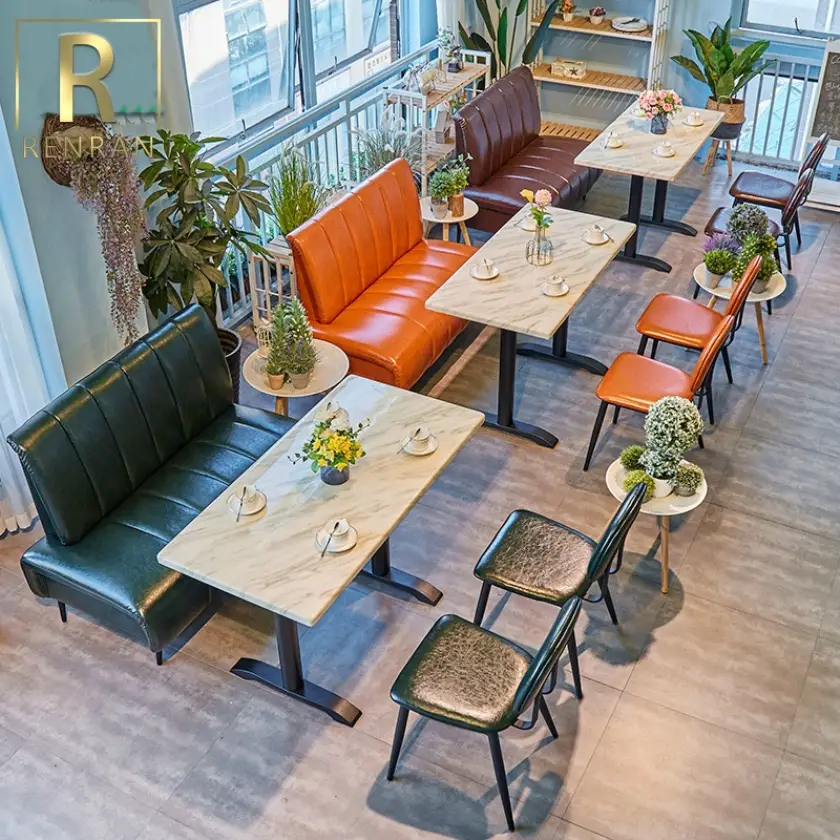 Restoran Kafe Masa Sandalye Kalite Özel Tasarım Kumaş Deri Ahşap Masa Sandalye Üretimi