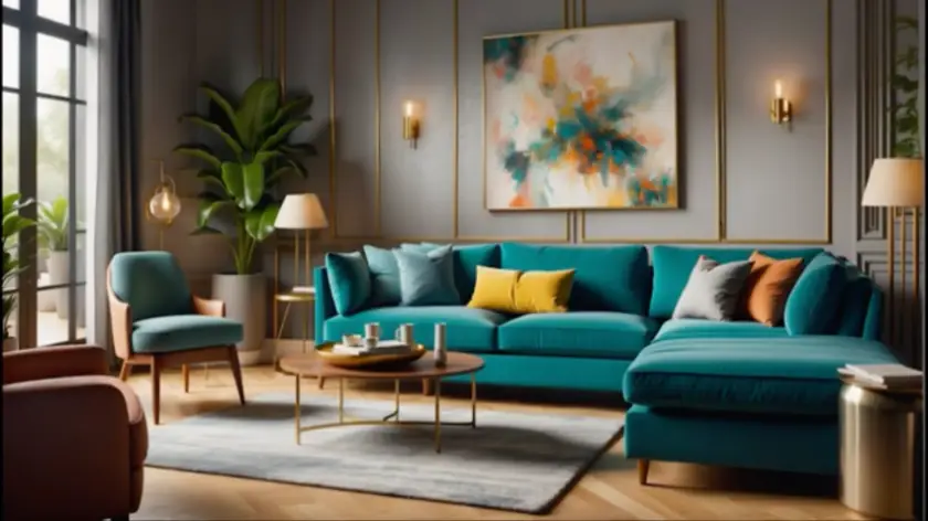 Turkuaz Renkli Köşe Koltuk Modelleri Özel Üretim Her Renk Kumaş Deri İstenilen Ölçü Üretim