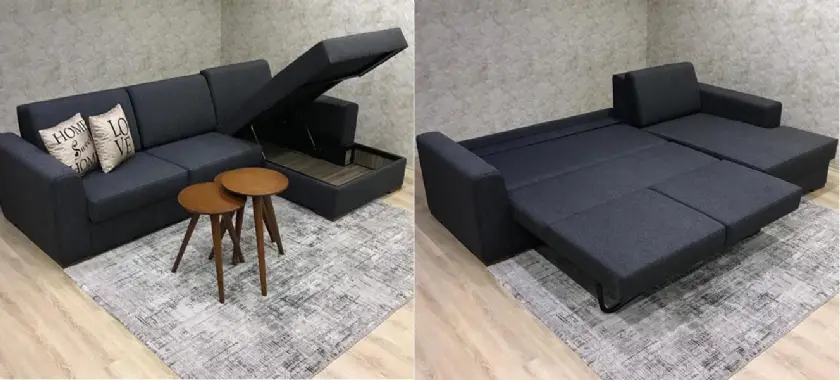 Yatak Fonksiyonlu Modern Köşe Koltuk Özel Üretim Baykoç Mobilya