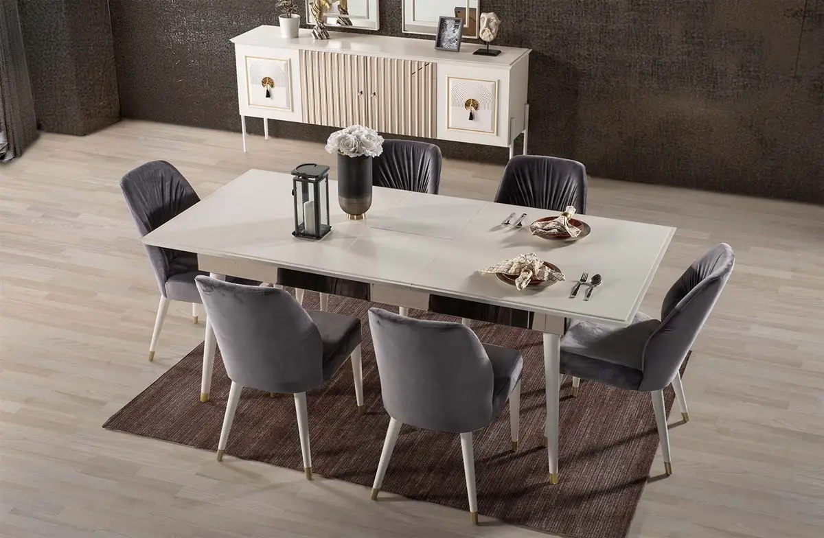 Yemek Odası Mobilya Takımı Masa Sandalye Modelleri Modern Lüks Tasarım Özel Üretim
