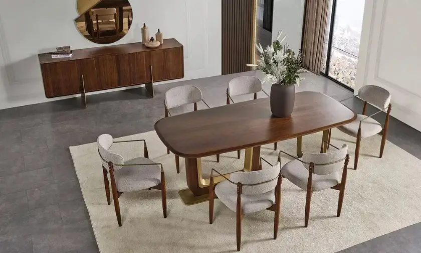 Yemek Odası Mobilya Takımı Masa Sandalye Modelleri Modern Lüks Tasarım Özel Üretim